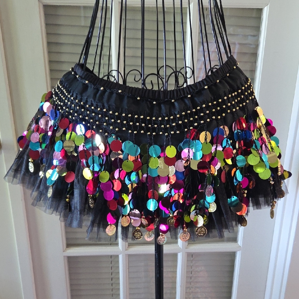 Colorful Sequin Embellished Skirt - New w/o tags